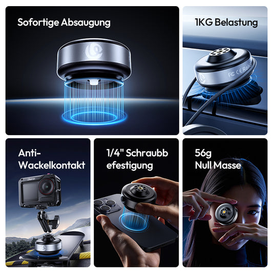 Ulanzi SK-23 Electric Suction Base met 1/4 schroef - - Statiefaccessoires