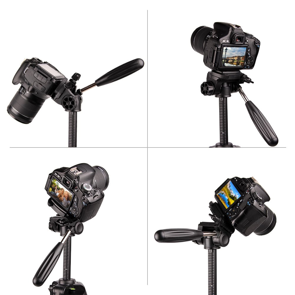 MOJOGEAR 140cm Camera en Telefoon Statief met Premium Telefoonhouder - Grote statieven