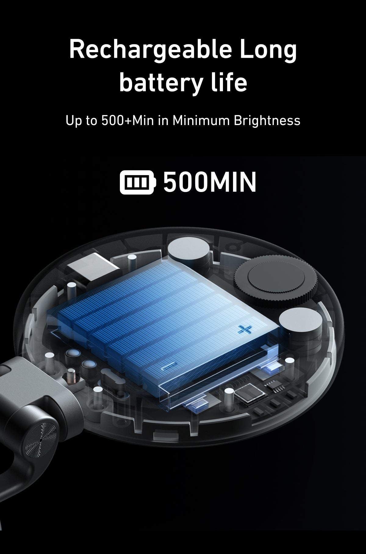 Telesin C03 Rotatable MagSafe Selfie Light + Mirror - Black