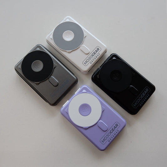 MOJOGEAR NovaMag All-in-1 Powerbank 10.000 mAh – Draadloos Qi2 & ingebouwde kabels – Wit - Powerbanks