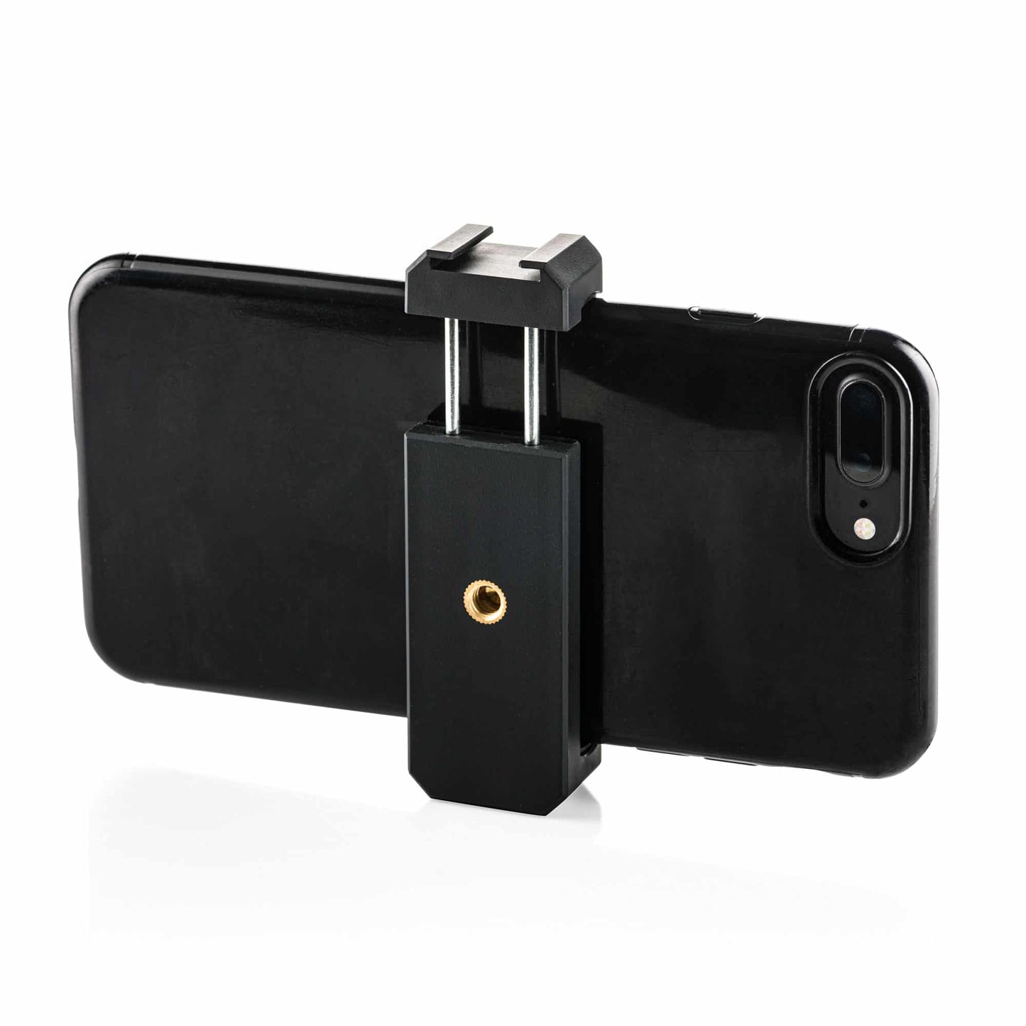 Rollei Smartphone houder - universele houder voor uw smartphone met 1/4 inch schroefdraad aan de onder- en achterkant, geschikt voor smartphones tot 8,5 cm breedte - zwart Rollei Smartphone houder - universele houder voor uw smartphone met 1/4 inch schroefdraad aan de onder- en achterkant, geschikt voor smartphones tot 8,5 cm breedte - zwart