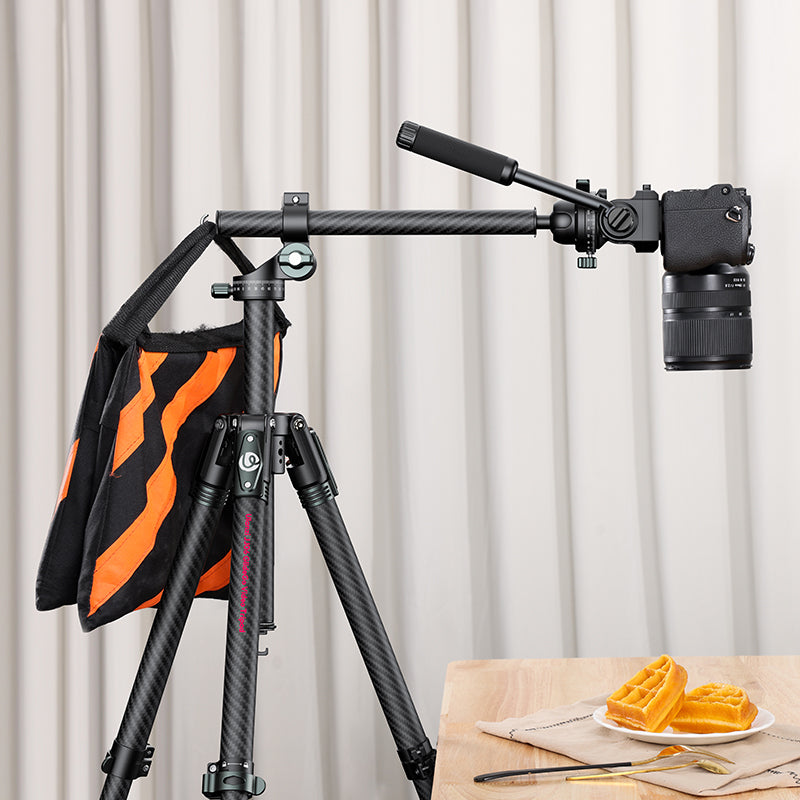 Ulanzi GlideGo JJ06 Video Tripod met kantelbare arm - Carbon - Grote statieven