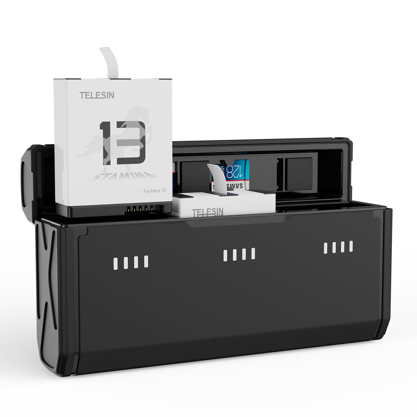 Telesin Pocket Triple Charging Case with 2 Batteries - for GoPro 13
