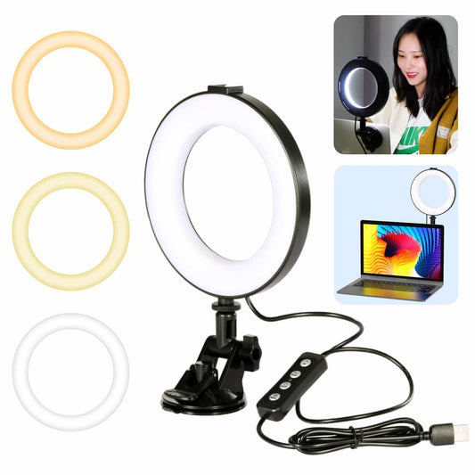 VIJIM CL05 Ringlamp voor videobellen – met zuignap voor laptop / computer / monitor - Obsolete