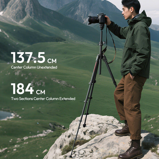 Ulanzi GlideGo JJ05 Photo Tripod met kantelbare arm - Carbon - Grote statieven