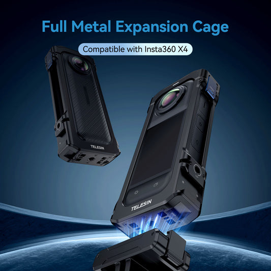 Telesin Metalen cage voor Insta360 X4 - GoPro Cases & behuizingen