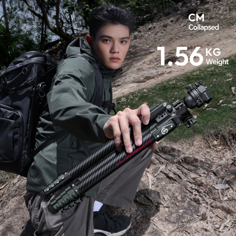 Ulanzi GlideGo JJ05 Photo Tripod met kantelbare arm - Carbon - Grote statieven