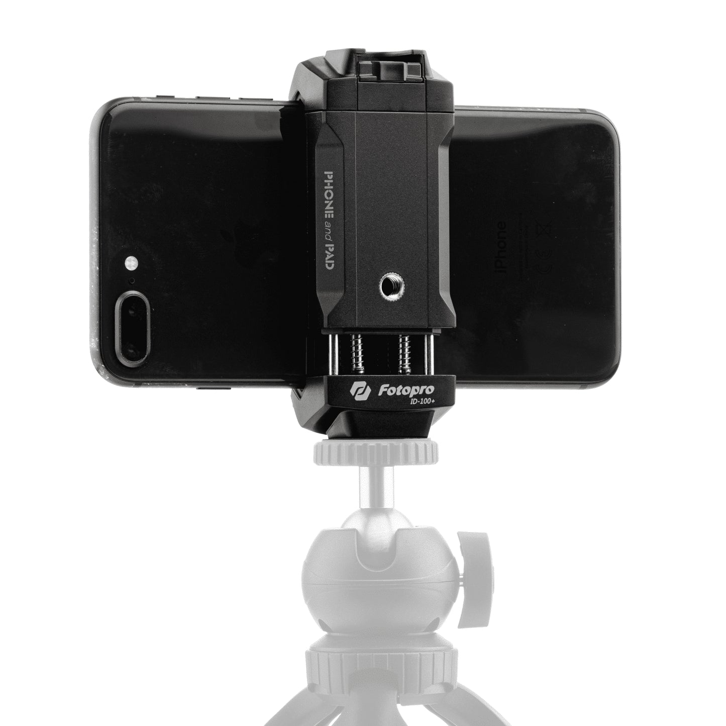 Fotopro Telefoon- & Tablet houder voor statief met Cold Shoe-mount ID-100+