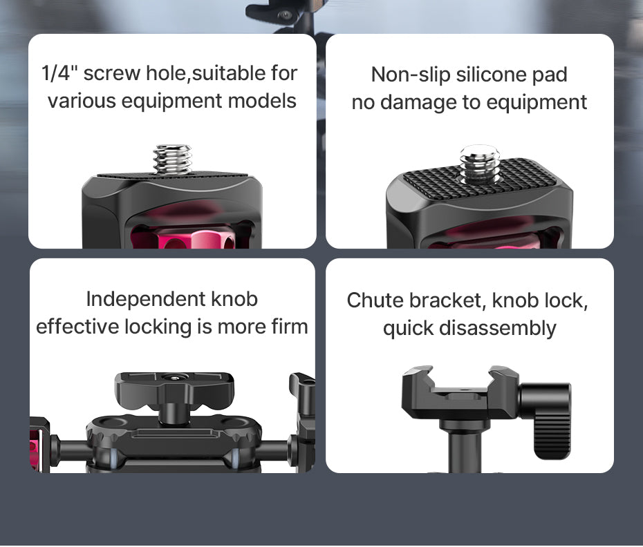 Ulanzi SC-02 Extra Strong 4.5 inch Suction Cup with Magic Arm for Camera - up to 3kg