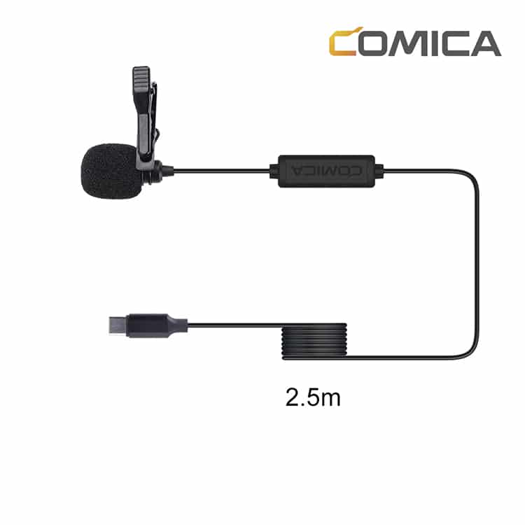 Comica CVM-V01SP (UC) speldmicrofoon voor smartphones met USB-C-aansluiting