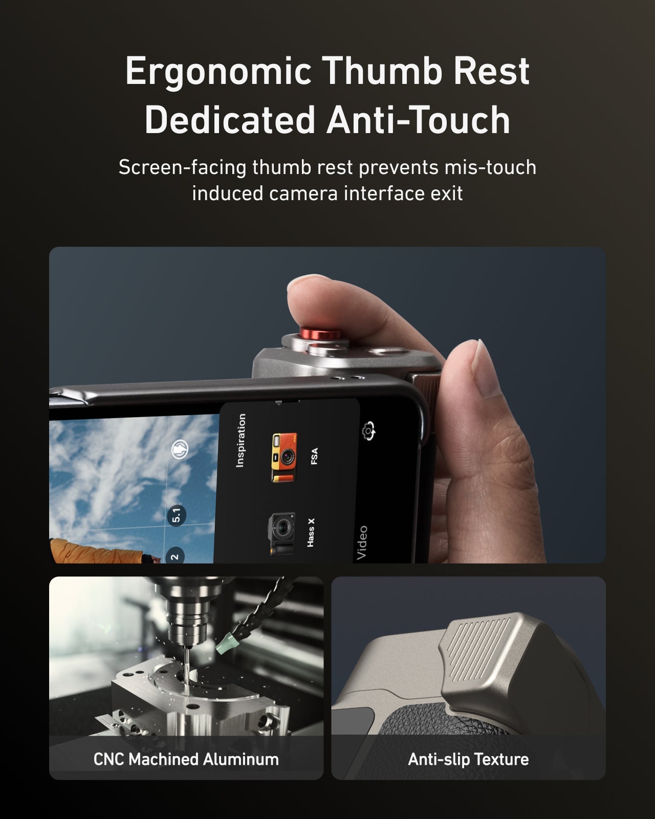 Telesin Master Grip voor Samsung S26 Ultra - Creator Combo met lamp en filter - Zwart