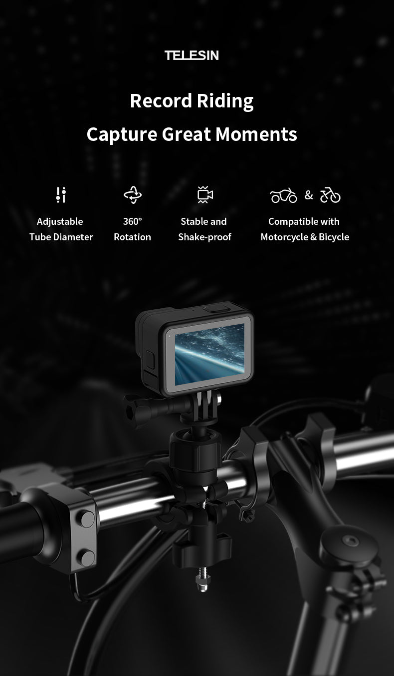 Telesin Cycling Mount voor Action Camera - GoPro Mounts