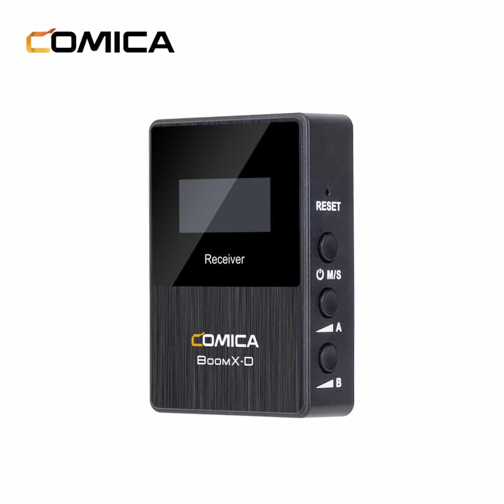 Comica BoomX-D D1 draadloze microfoon-set met 1 zender en ontvanger voor camera en smartphone