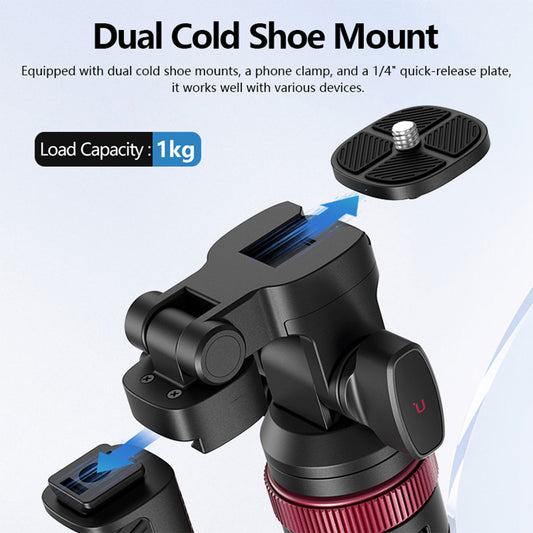 Ulanzi MT-78 Multi-functioneel statief voor smartphone en camera - 185cm - Vaste statieven