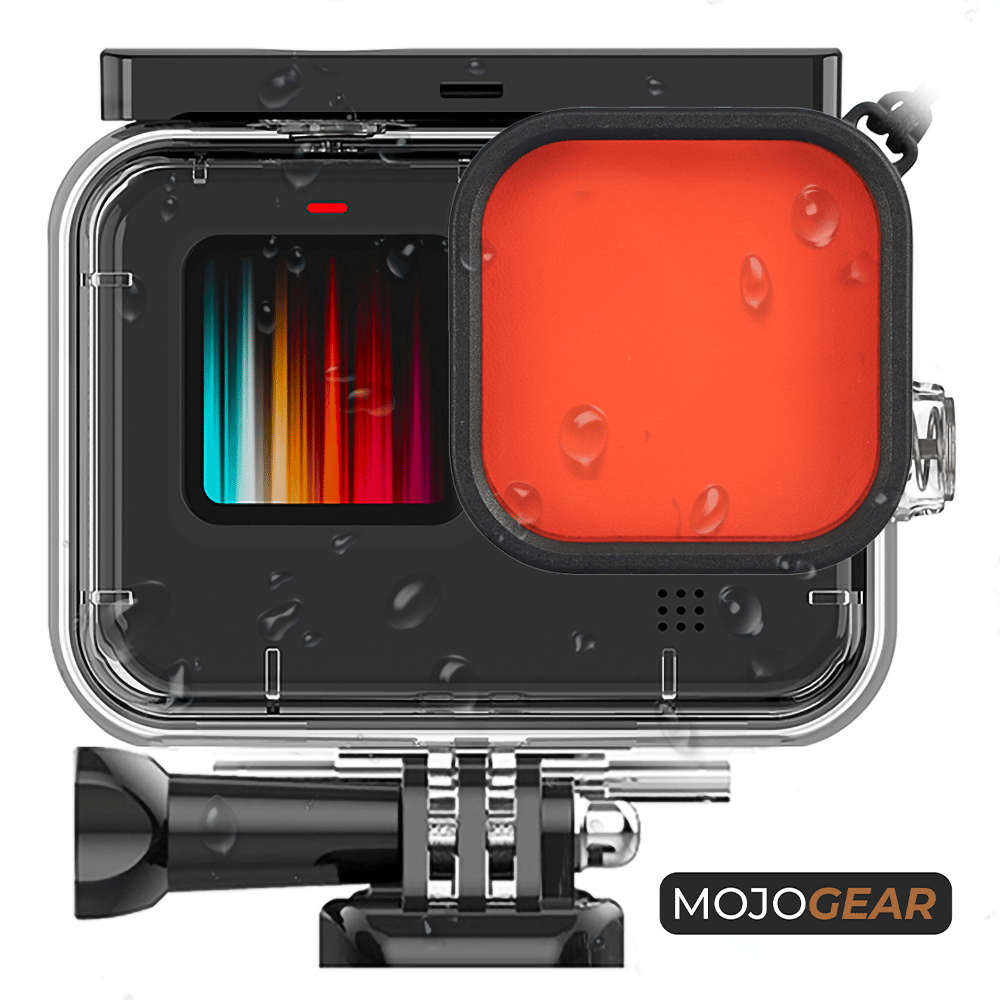 MOJOGEAR Duikfilters voor MOJOGEAR GoPro Hero  9,10,11,12 waterdichte behuizing
