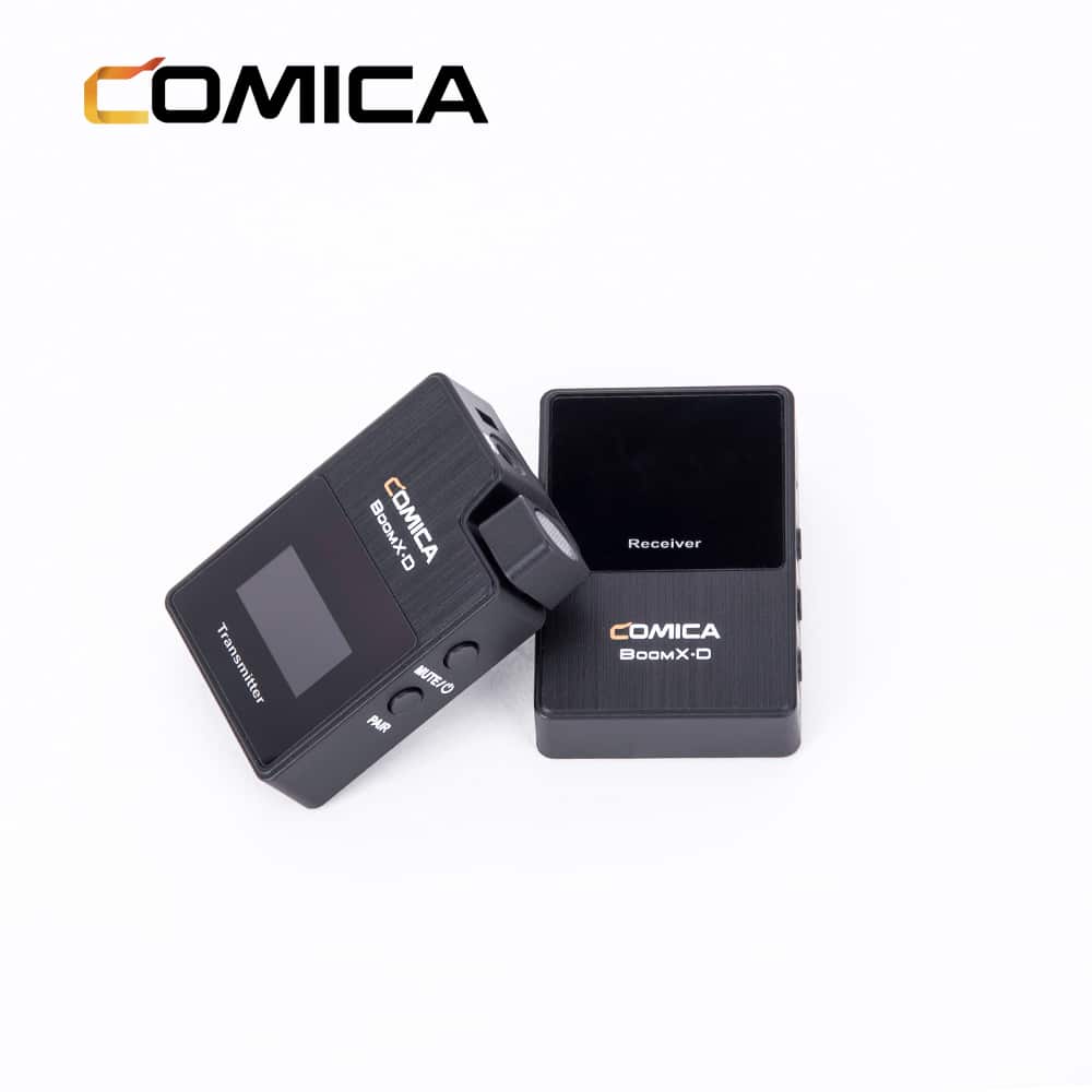 Comica BoomX-D D1 draadloze microfoon-set met 1 zender en ontvanger voor camera en smartphone