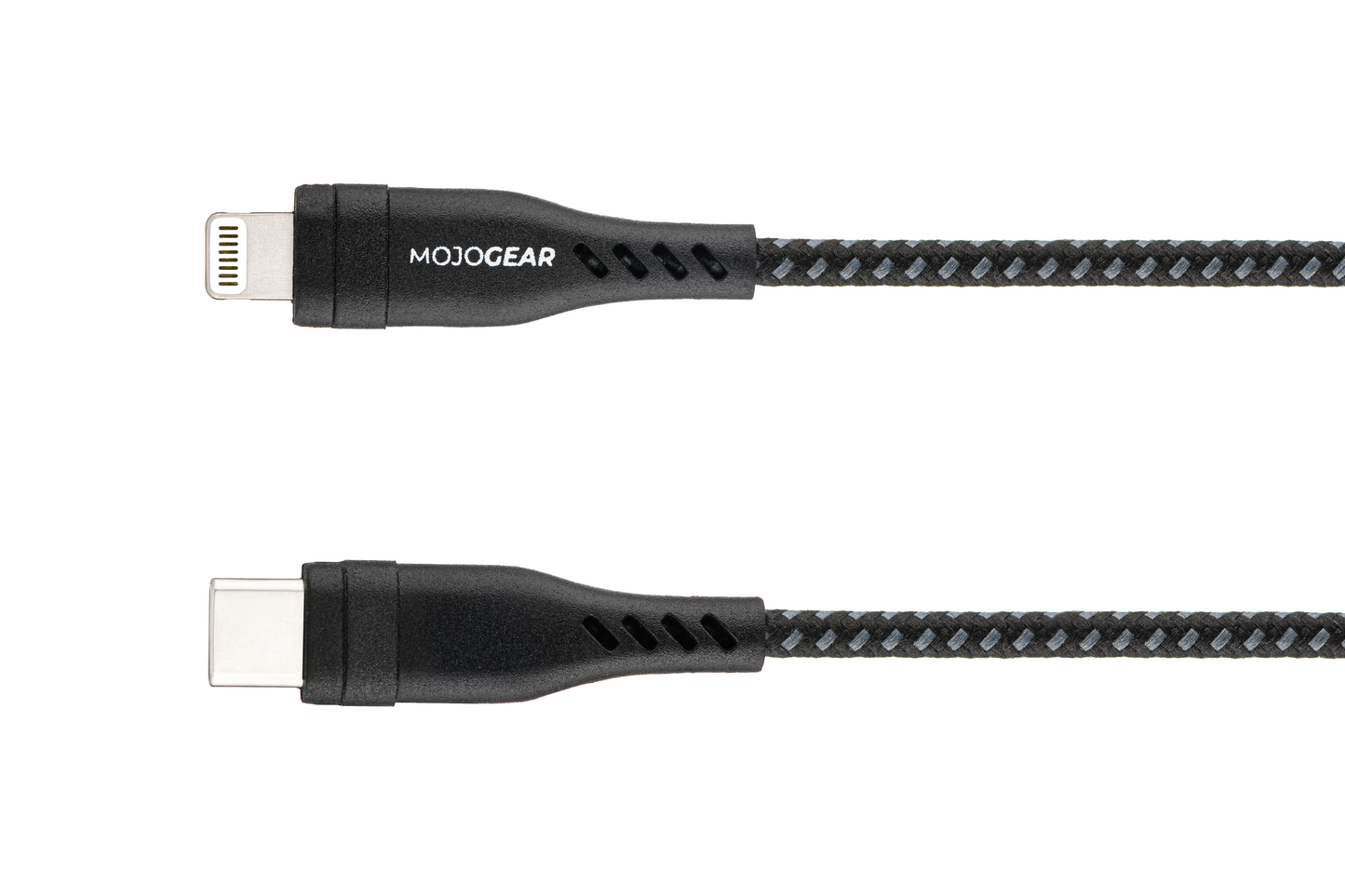 MOJOGEAR CHARGE+ 65W snellader voor iPhone & iPad met Lightning naar USB-C kabel 1,5 meter | iPhone snellader - Opladers