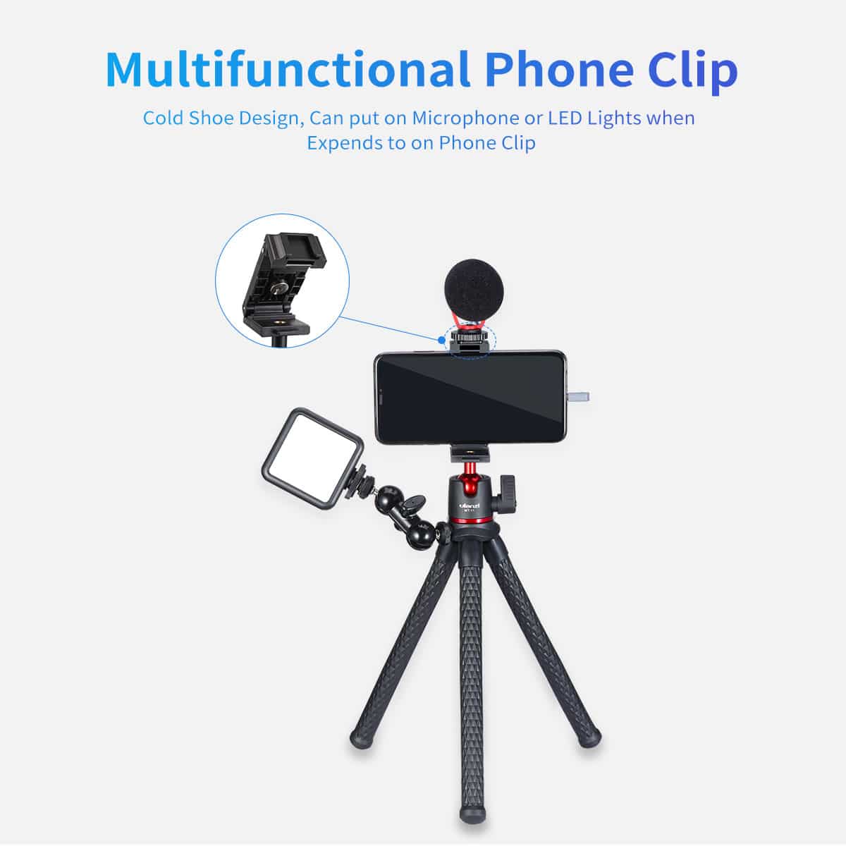 Ulanzi MT-11 flexible tripod XL with extra sturdy legs and built-in phone holder