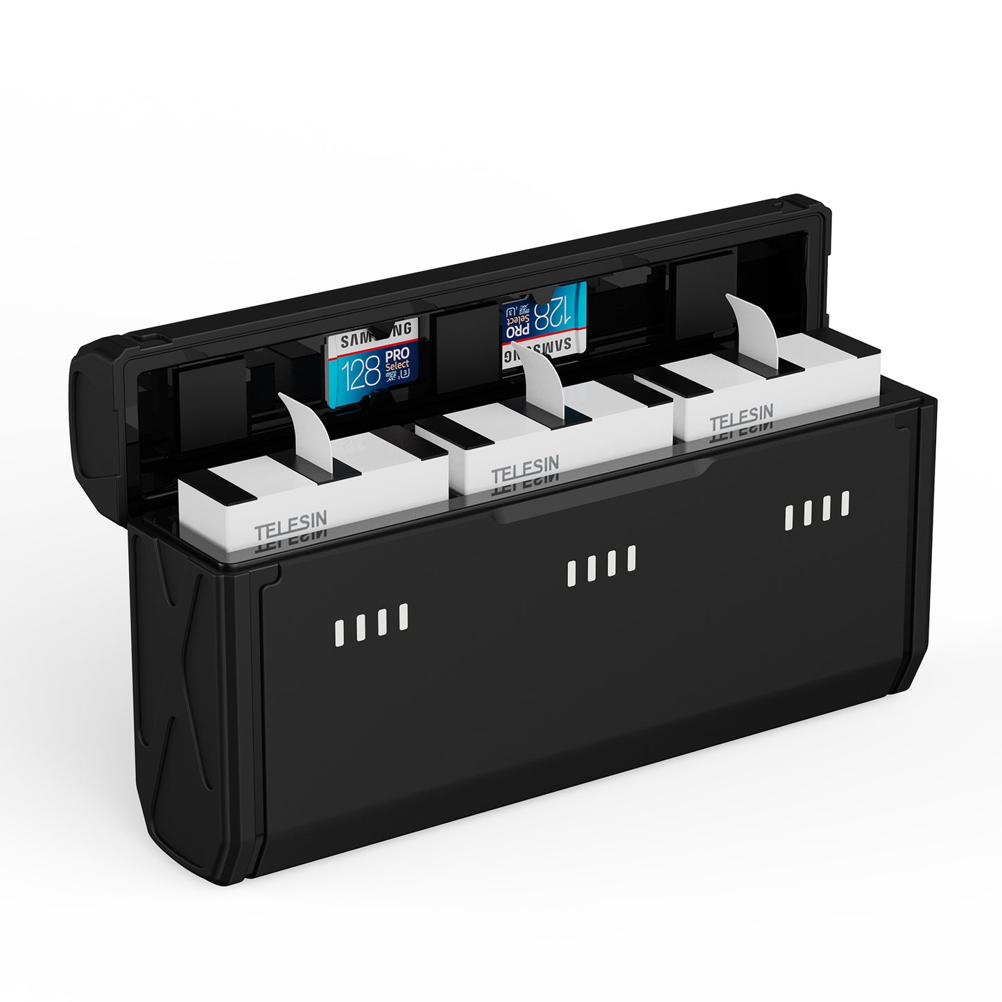 Telesin Pocket Triple Oplaadcase met 2 batterijen - voor GoPro 13 - GoPro Accu's en opladers