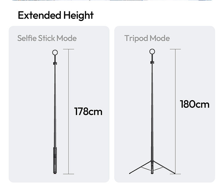 Ulanzi SK-21 Selfie Stick Quadpod 180cm auto-open - Magnetic