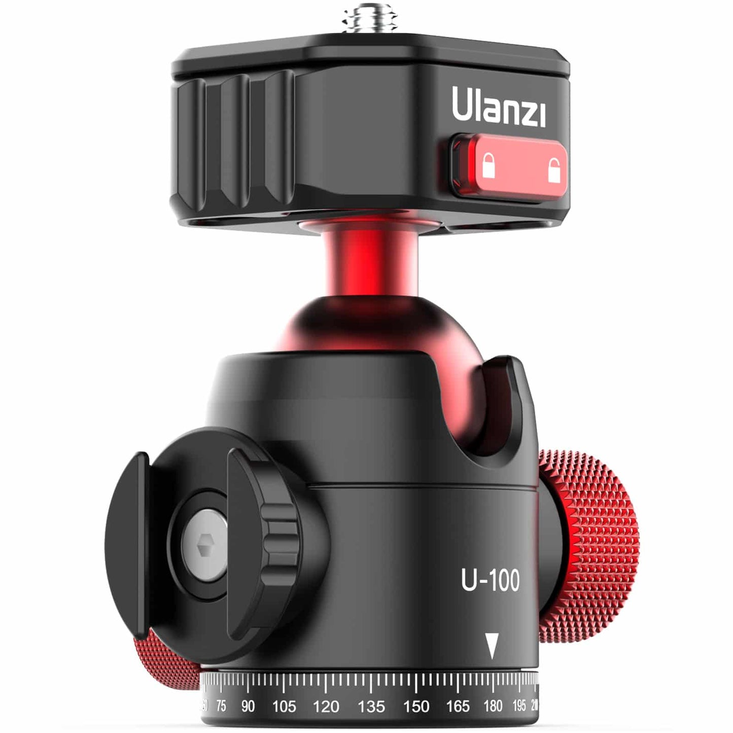 Ulanzi U-100 draaibare statiefkop met balhoofd en Cold Shoe-mount