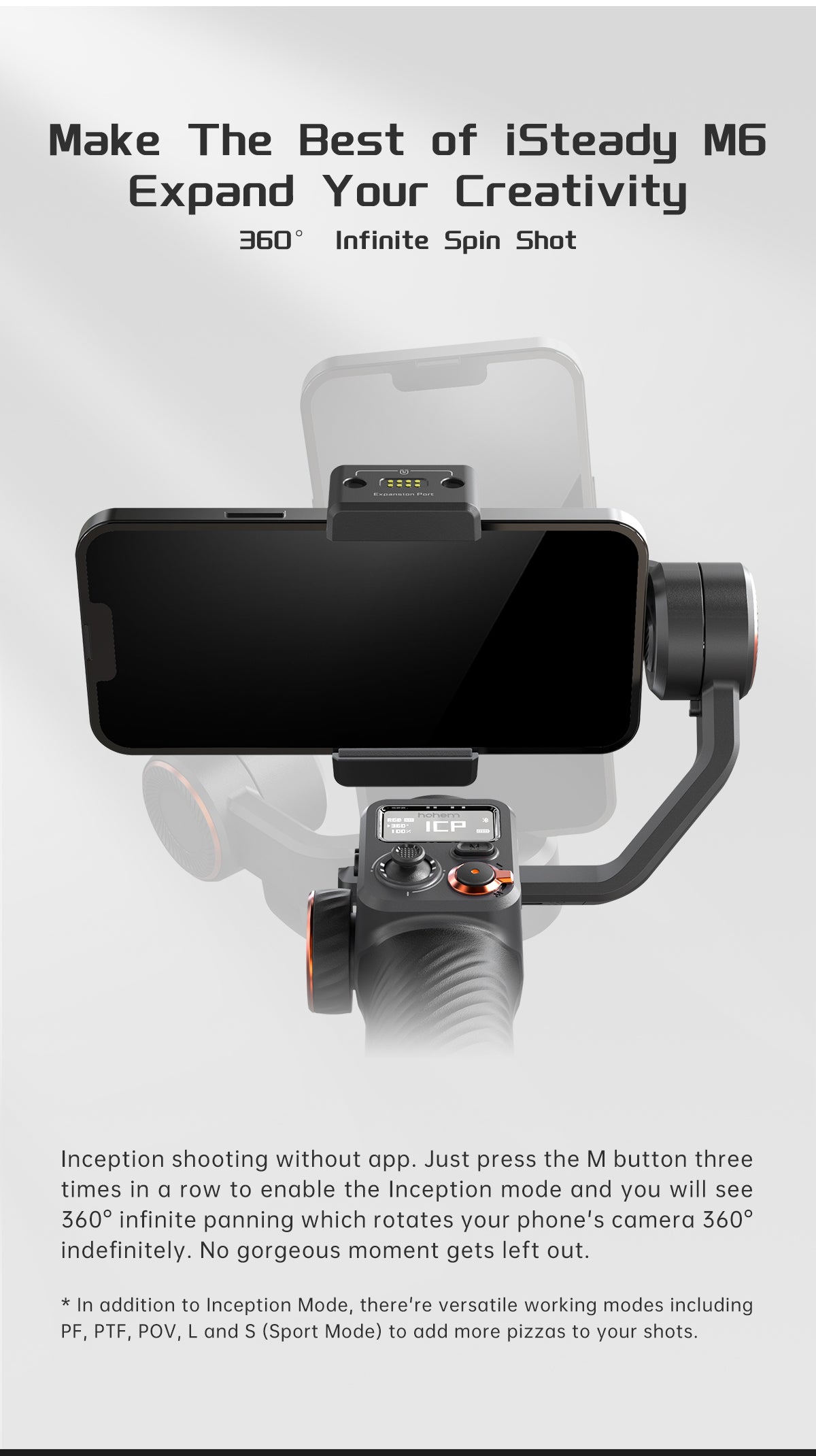 Hohem iSteady M6 - premium smartphone gimbal | MOJOGEAR