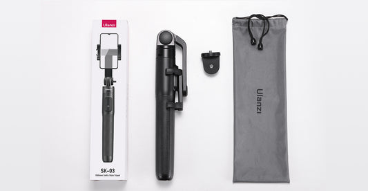 Ulanzi SK-03 Selfie Stick Statief 160 cm met klem en Bluetooth remote - Selfiesticks
