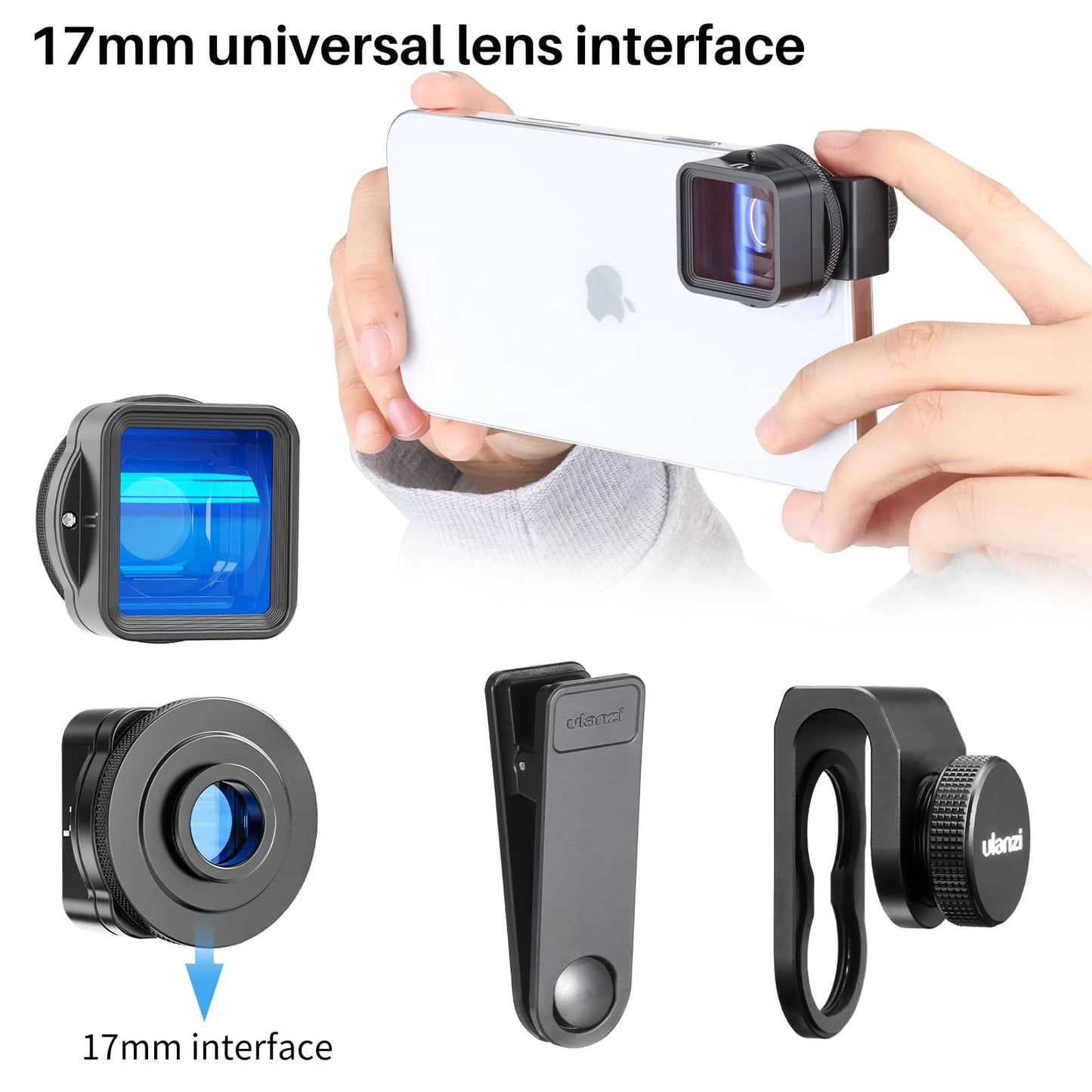 Ulanzi Anamorphic lens 1.55 XT voor alle smartphones