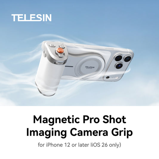 Telesin Master Grip voor iPhone 18/17/16/15/14/13/12 - Wit - Handgrips