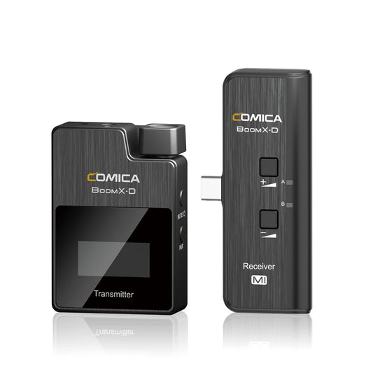 Comica BoomX-D UC1 wireless microphone set with 1 transmitter and USB-C receiver