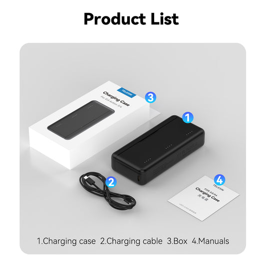 Telesin Pocket Oplaadbox voor DJI Osmo Action 5/4/3 (3 slots) - GoPro Accu's en opladers