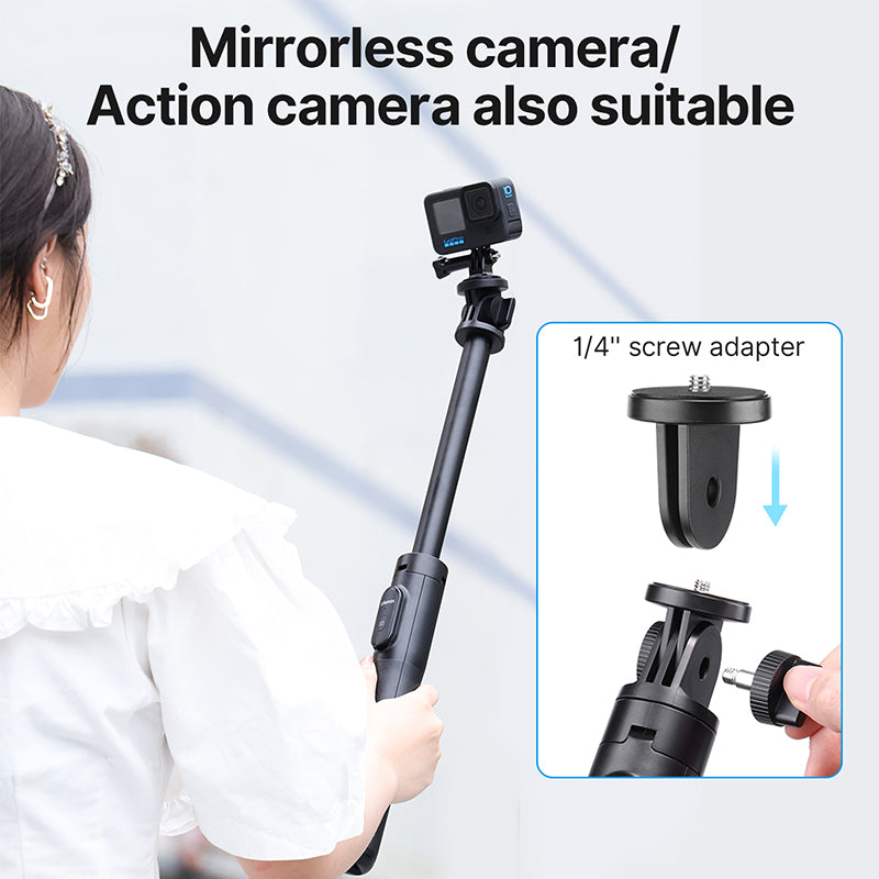 Ulanzi SK-03 Selfie Stick Statief 160 cm met klem en Bluetooth remote - Selfiesticks