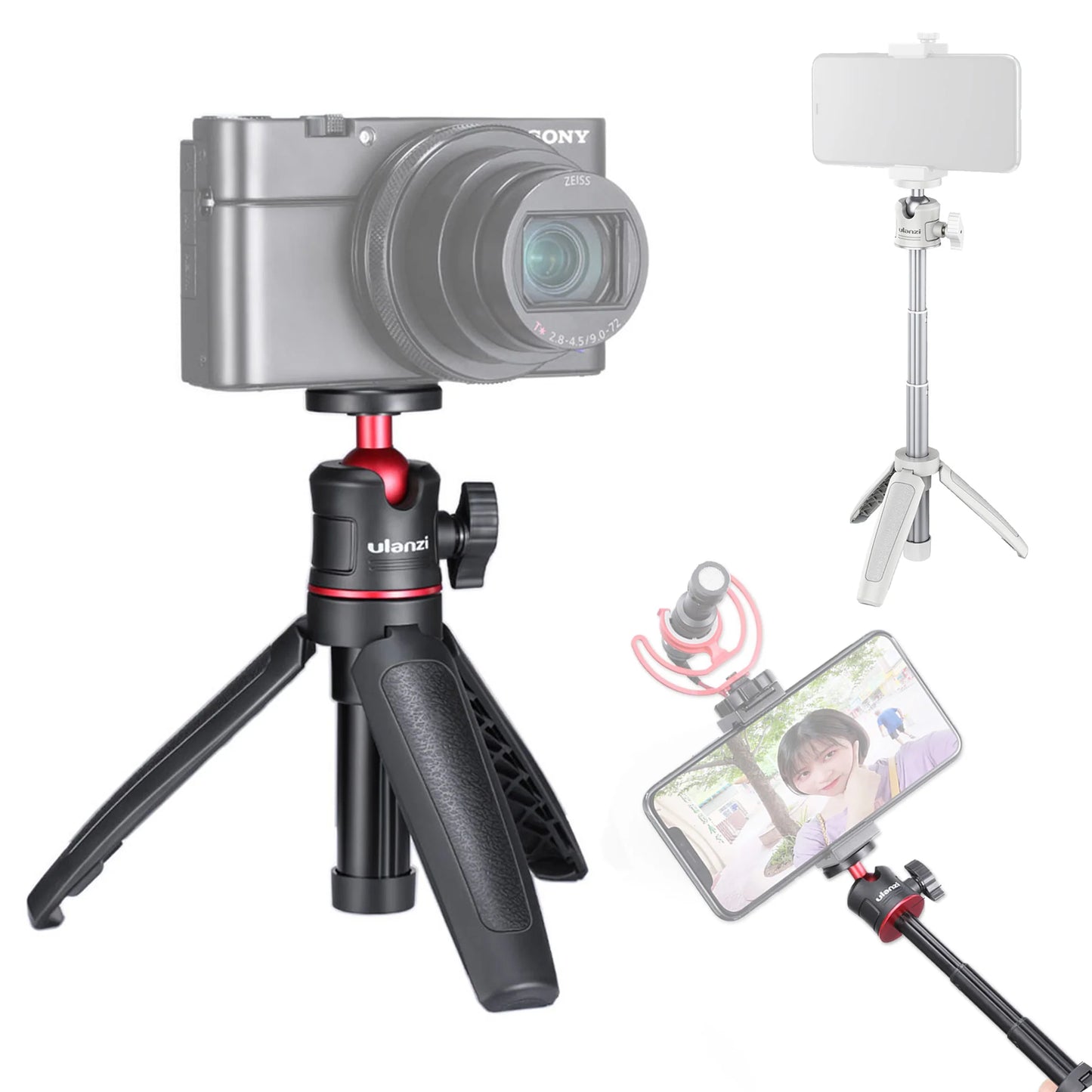 Ulanzi MT-08 vlog tripod, hand grip & selfie stick