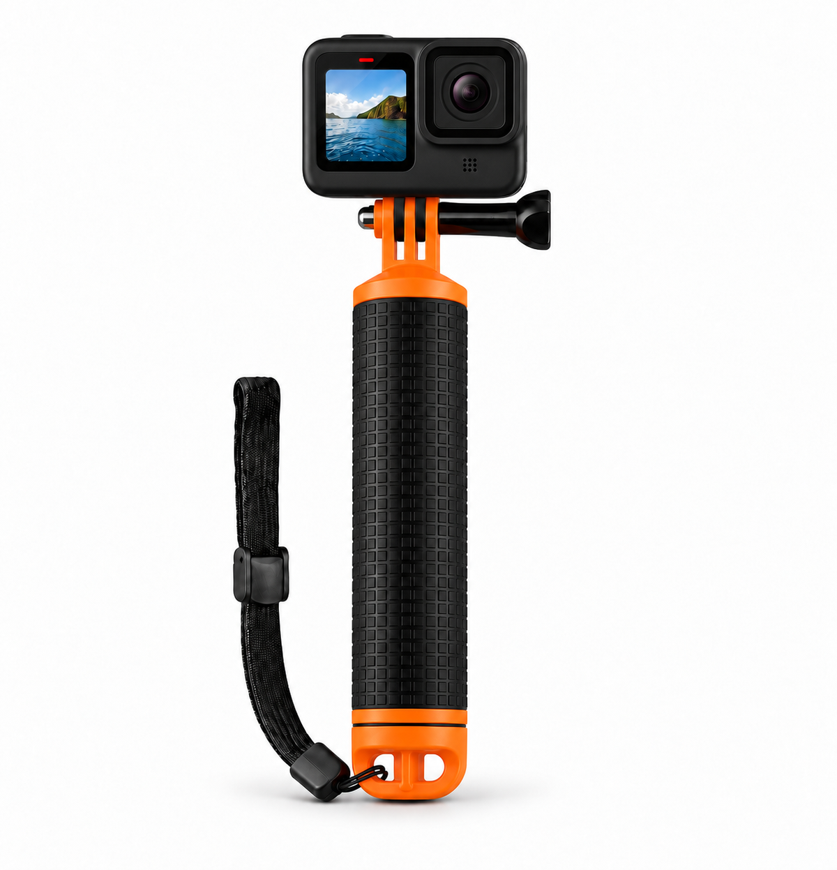 MOJOGEAR Bobber voor actioncam - Zwart/oranje - GoPro Onderwater-accessoires