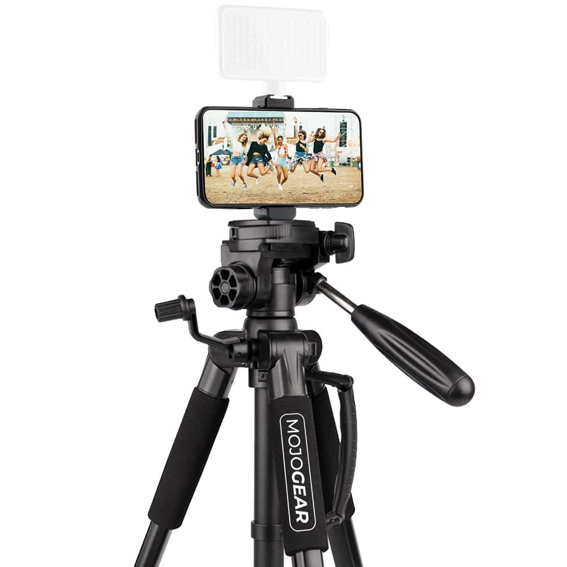 MOJOGEAR 140cm Tripod with Premium Phone Clamp