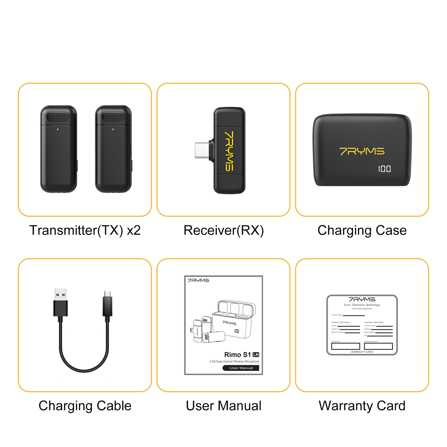 7RYMS Rimo S1(LN) 2.4G Dual-channel wireless microphone