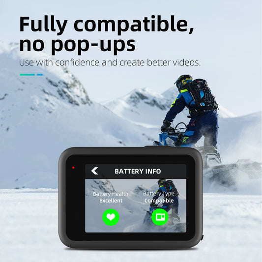 Telesin Batterij (Double Arc) voor GoPro 9 / 10 / 11 / 12 - 1720 mAh - GoPro Accu's en opladers