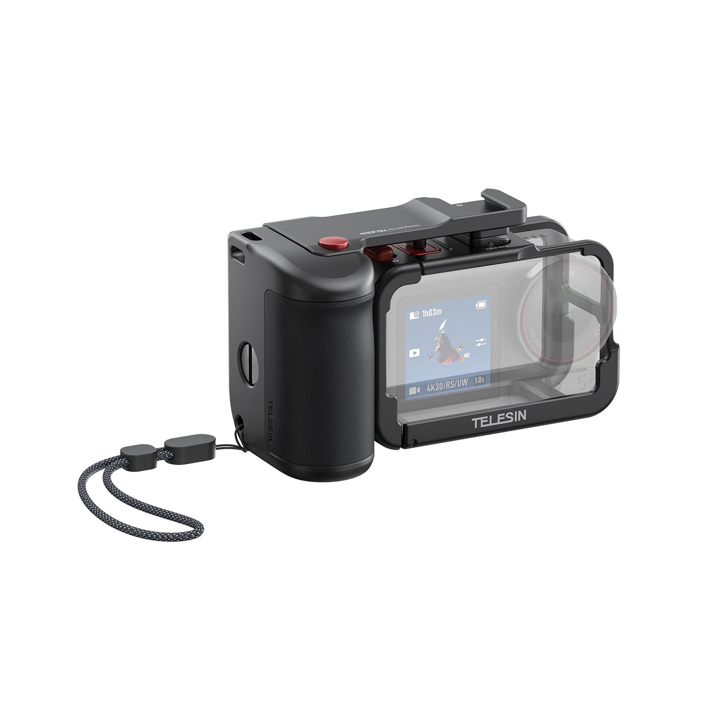 Telesin Street Photography Grip + Cage voor DJI Osmo Action 3/4/5 - GoPro Cases & behuizingen