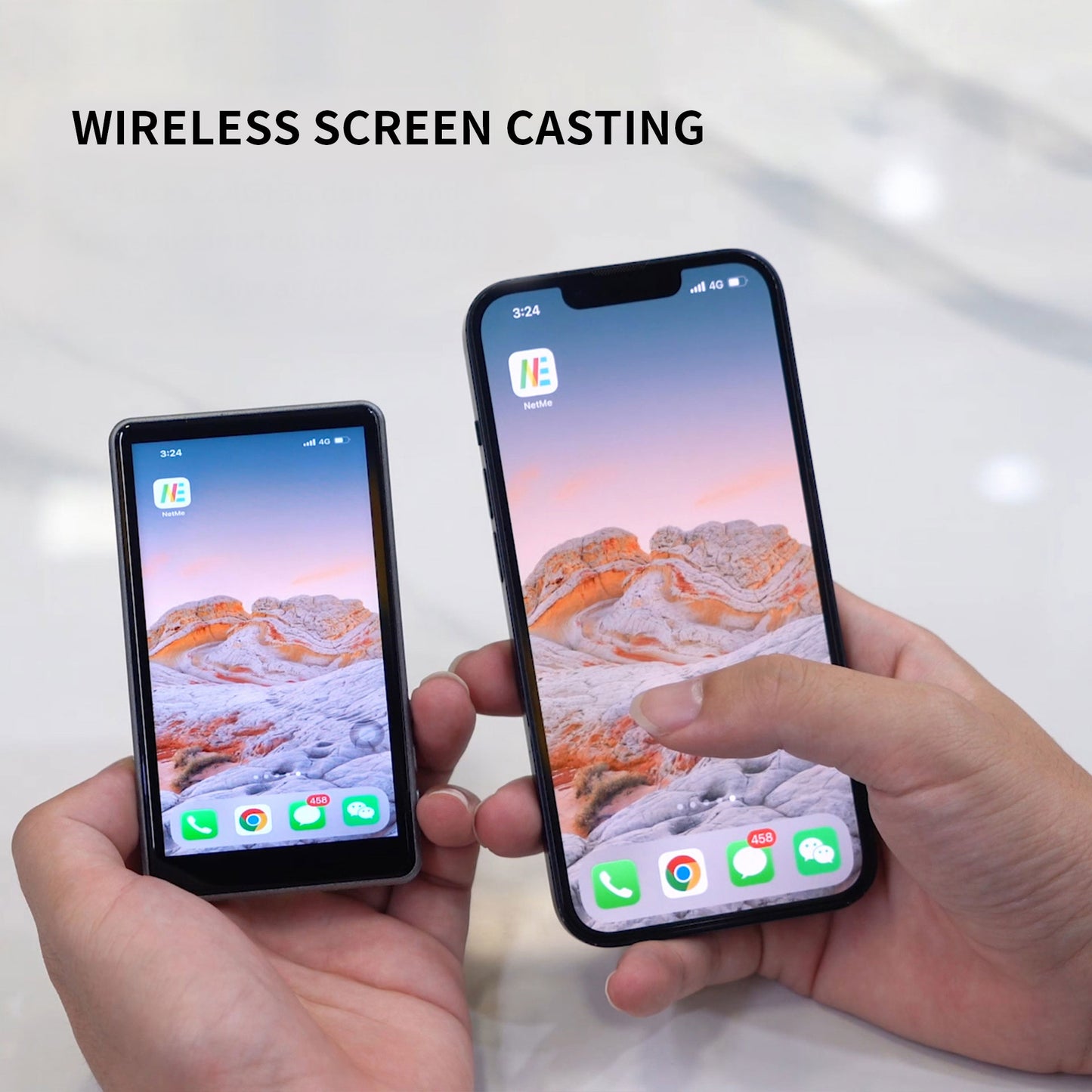 MOJOGEAR VS2 Selfie Vlog Monitor for iPhone and Android - White