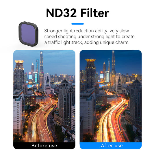 Telesin Lens Filter Kit voor GoPro 13 - CPL+ND8/16/32 - GoPro filters