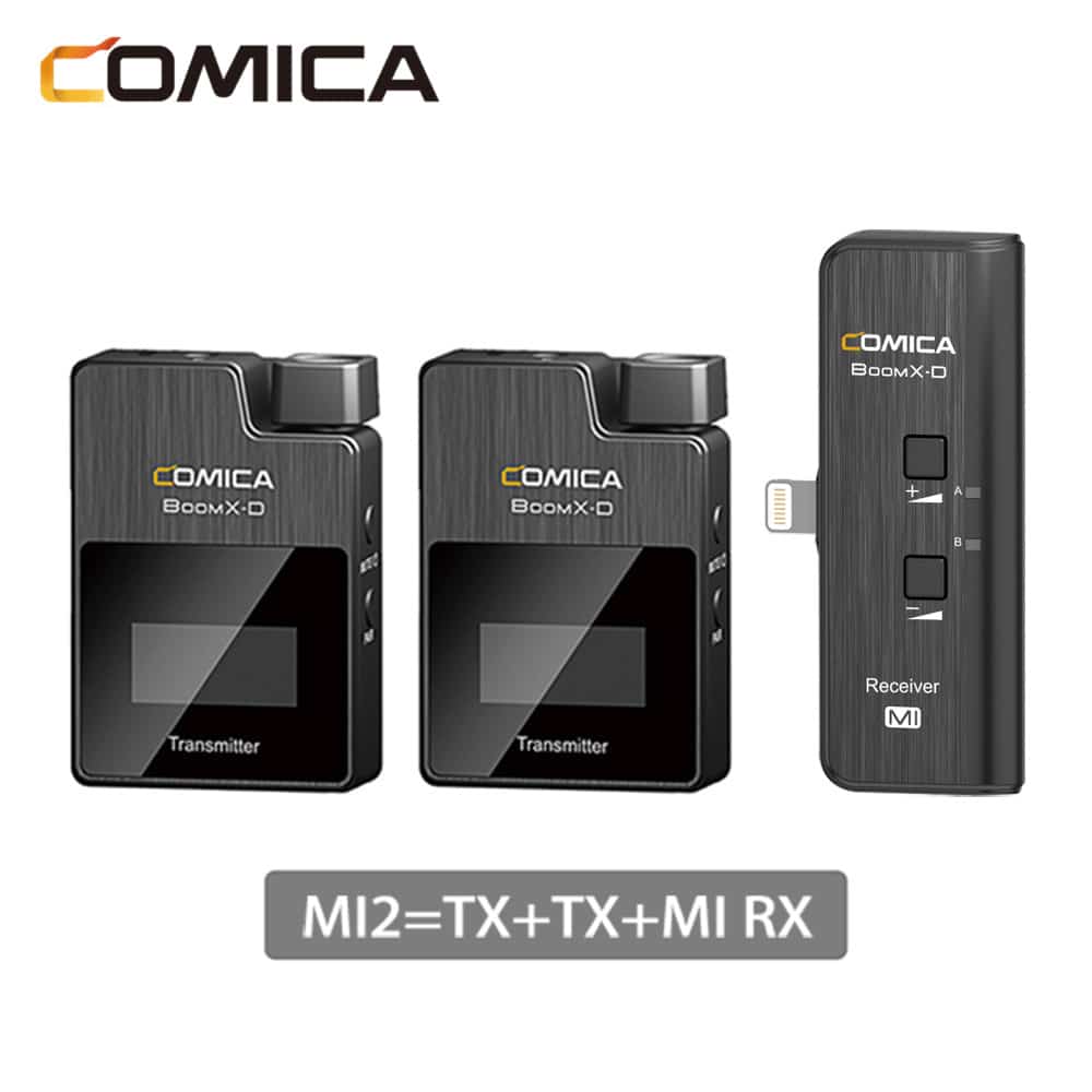 Comica BoomX-D MI2 draadloze microfoon-set voor iPhone | MOJOGEAR