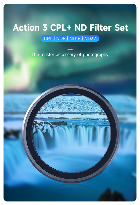 Telesin CPL+ND8/16/32 Lensfilterset (4-pack) voor Osmo Action 3/4 - Lenzen