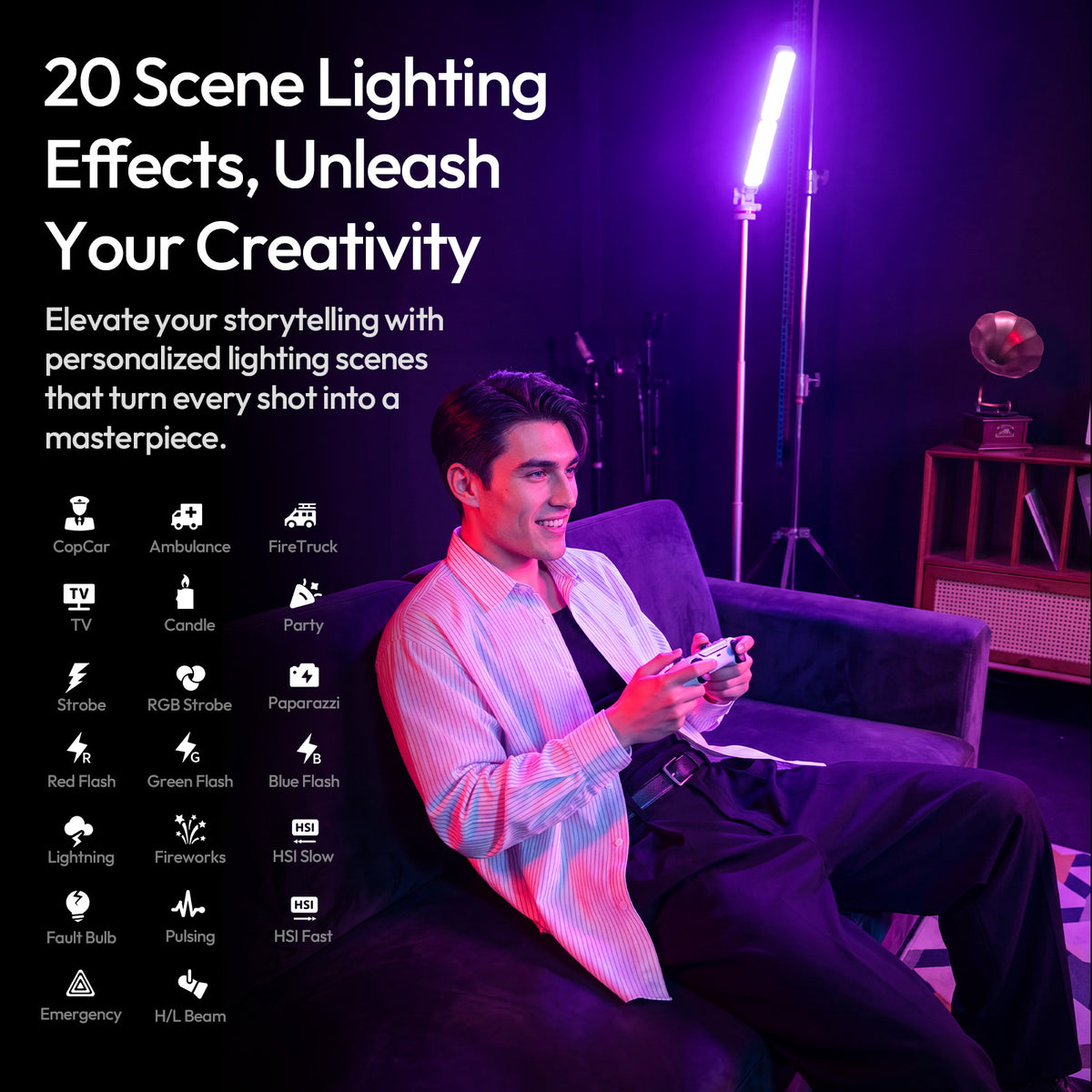 Ulanzi FOLD8 foldable pocket tube light RGB