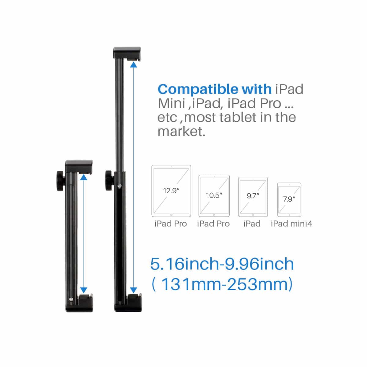 Ulanzi U-Pad Pro universele tablet houder voor statief - metaal - Tablethouders