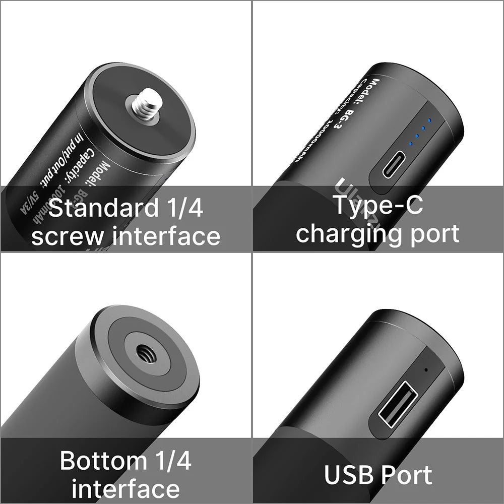 Ulanzi BG-3 powerbank grip 10.000 mAh (met statiefje)