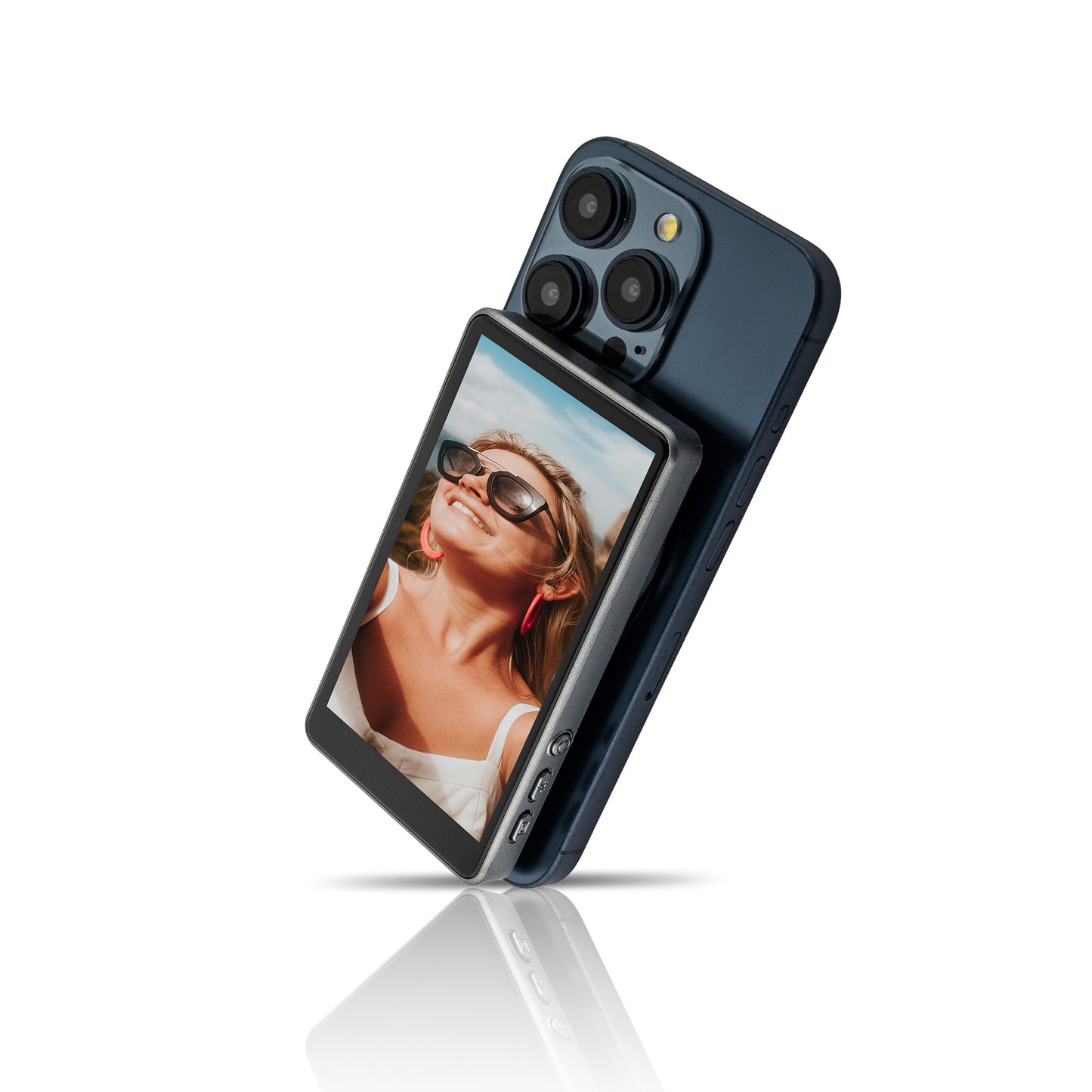 MOJOGEAR VS2 Selfie Vlog Monitor voor iPhone en Android - Grijs - Overige producten