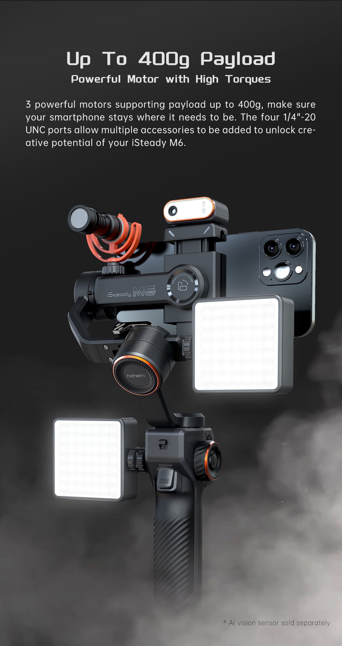 Hohem iSteady M6 - premium smartphone gimbal | MOJOGEAR