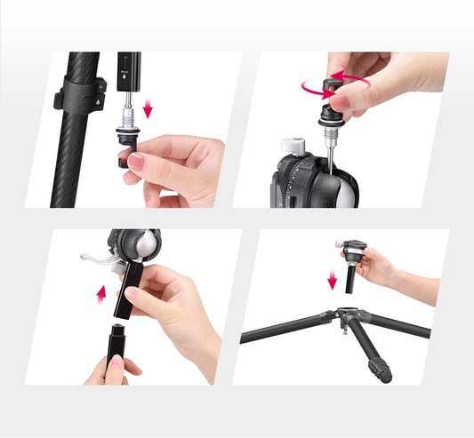 Ulanzi x Coman Zero Y Carbon lichtgewicht Travel Statief - Grote statieven