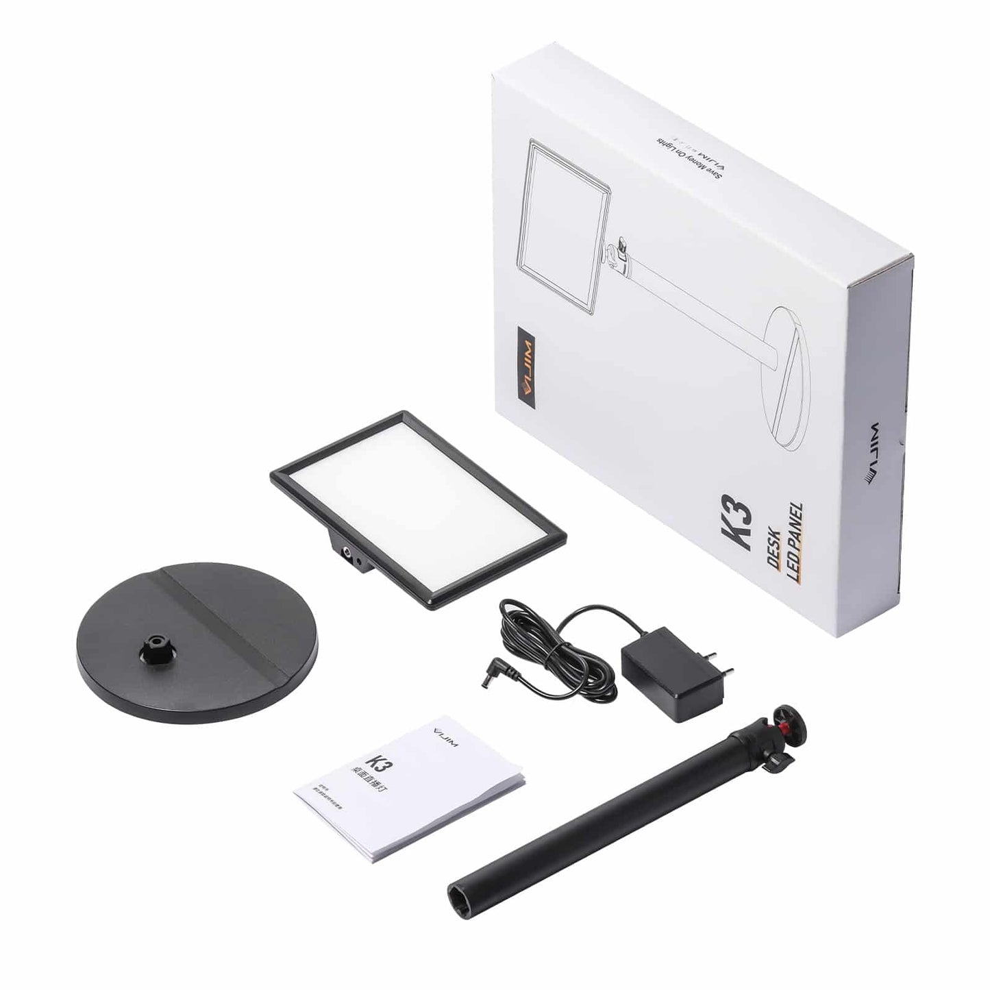 VIJIM K3 Desktop LED-videolamp voor streamen, YouTube en videobellen - Desktoplampen