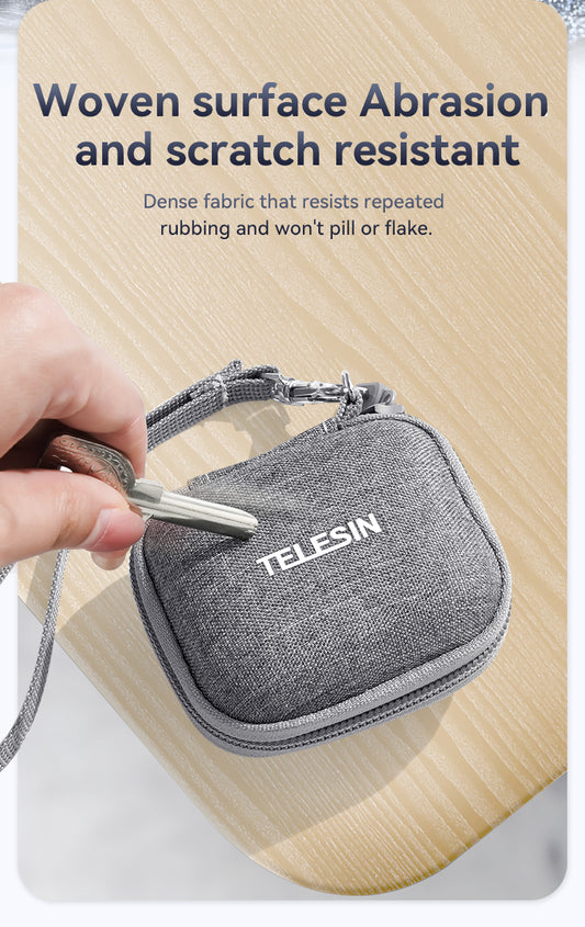 Telesin opbergcase Hard Shell voor Insta360 GO 3 - Grijs - GoPro-accessoires